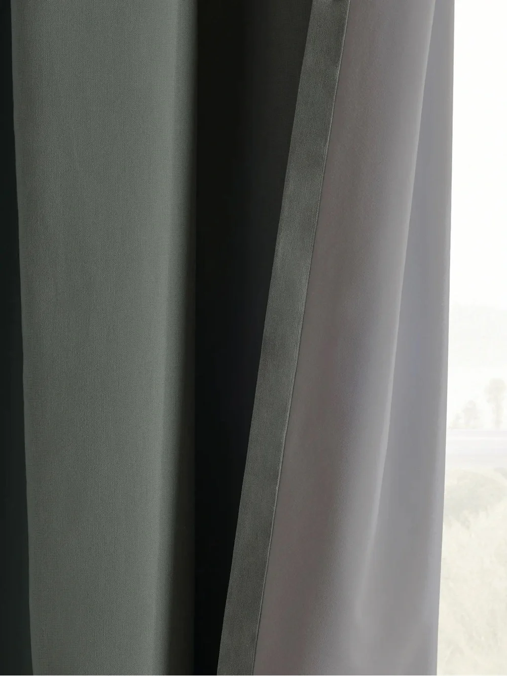 QUINCE Set Of 2 48x96 European Linen True Blackout Curtains Light Blue 9096